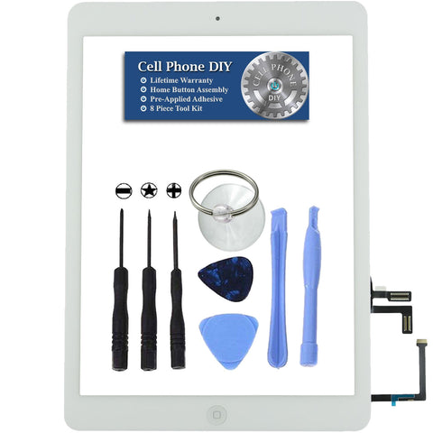 White iPad Air Replacement Digitizer Screen Kit -   Cell Phone DIY