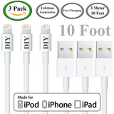 [Extra Long] 3 Meter / 10 Foot - Apple Certified Lightning USB Charger Cable -  USB Cables Cell Phone DIY